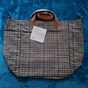 Thirty-one Plaid About You Weave Casual Crossbody Tote NWT